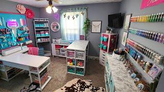 NEW Craft Room Make Over + Tour / Office Studio Update 2023 / Craftroom Organization / DIY Island