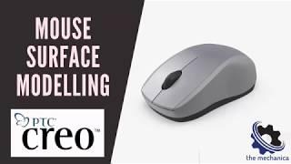 Computer Mouse Surface Modelling in Creo 3.0 | Creo Beginner Tutorial 2021