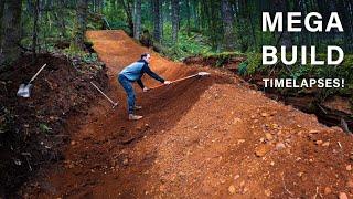 MEGA FREERIDE Line Comes To LIFE! Trail Building Timelapses