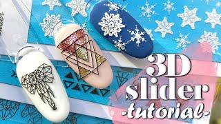 CÓMO PEGAR los SLIDERS 3D para UÑAS de SIBERIA SALON ️ | Nail Art Tutorial 