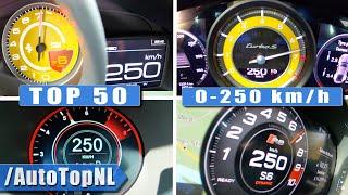 TOP 50 0-250KM/H ACCELERATIONS by AutoTopNL