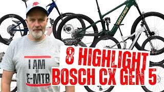 8 E-MTB's HEISS und NEU mit Bosch Performance Line CX 5 Motor im check.