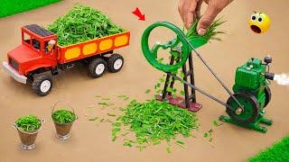 top most creative diy mini tractor videos of chaff cutter , truck , machinery science project