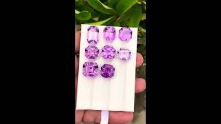 Asscher Cut Uruguayan Amethyst Collection | cor gems