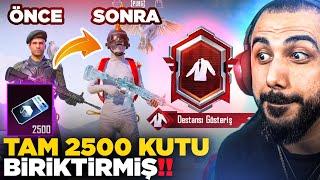 1 YILDA BEDAVA 2500 KUTU BİRİKTİRMİŞ!!  İZLEYİCİME DESTANSI GÖSTERİŞİ ALDIM!! | PUBG MOBILE