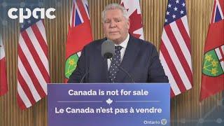 Ontario Premier Doug Ford speaks with reporters after U.S. launches tariffs – March 4, 2025