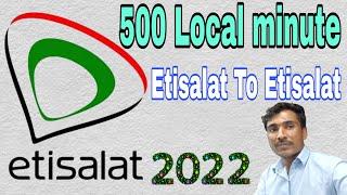 How to get 500 Etisalat local call packages prepaid minute