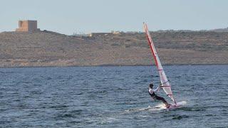 Mistral One Design raceboard - Blue Lagoon & Gozo channel blast, Comino Malta. Windsurfing