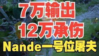 Nande一号位屠夫 12万承伤能扛能打【三好大叔Dota2】