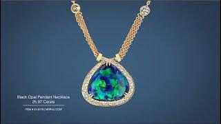 Black Opal Pendant Necklace (25.97 Carats) | M.S. Rau