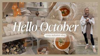 HELLO OCTOBER | cosy autumn day, fall shopping, homemade soup & farmers markets 