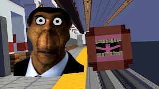 TRAIN EATER EATS!!! OBUNGA!!! IN MINECRAFT ANIMATION!!!