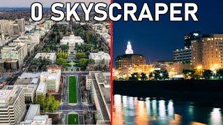 The largest US cities without skyscraper ranked.