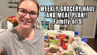 Grocery Haul and Meal Plan for the week