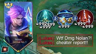 NOLAN NEW UNLIMITED TRUE DAMAGE IS SO BROKEEEEN!! | BEST BUILD AND EMBLEM NOLAN 2025 - MLBB