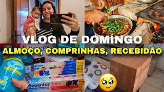 VLOG: ALMOÇO DE DOMINGO, VACINA DE 4 MESES, COMPRINHAS DE FARMÁCIA E RECEBIDOS PARA A BEBÊ