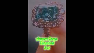 Rare 5 ct aurora green #naturaldiamond