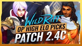 5 OP HIGH ELO Picks for Patch 2.4C - Wild Rift (LoL Mobile)