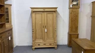 Small Charming Antique Pine Wardrobe - Pinefinders Old Pine Furniture Warehouse