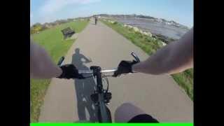 Poole - Bournemouth by bike, go pro chest cam test