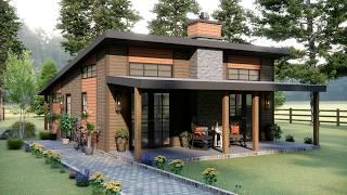 32'x26' (10x8m) Small Space, Big Impact: The Stunning Cabin Experience! Small House Design Idea