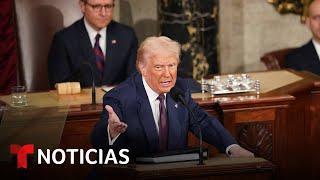 Trump exhibe la bandera del tema migratorio en su mensaje a la nación | Noticias Telemundo