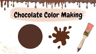 How to make Chocolate Brown Color | Chocolate Brown Color Making | Acrylic color mixing