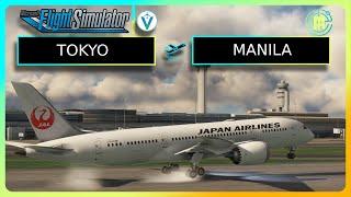 MSFS LIVE FULL FLIGHT  | *JAPAN AIR* | 787-8 OPS | VATSIM |  TOKYO - MANILA