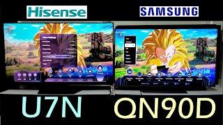 HISENSE U7N vs SAMSUNG QN90D / 144Hz Mini LED 4K Smart TVs / WHICH ONE TO BUY