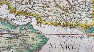 Ancient map of Arabian peninsula, Red Sea, Persian Gulf, Indian Ocean, 1596 | SKU: 190349