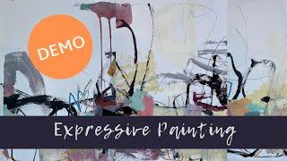 Expressive Abstract Painting / Acrylics/ Demo