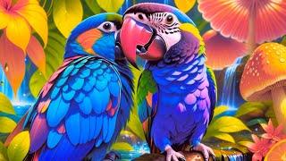 Nexxus 604 - Rainbow Parrots - Psychedelic trance mix • (4K AI animated music video)