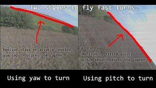 FPV racing: Yaw turns vs. pitch turns: How do you do it?