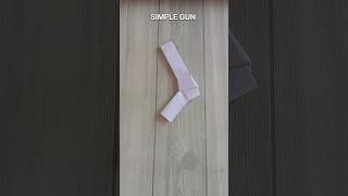 SIMPLE GUN ORIGAMI| TUTORIAL| HOW TO MAKE A PAPER GUN| CRAFT| WEAPON| STEP BY STEP FOLDING| ART