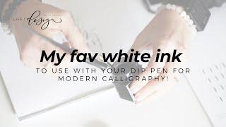 My Favourite Dr. Ph Martins Bleed Proof White Ink for Pointed Pen Modern Calligraphy