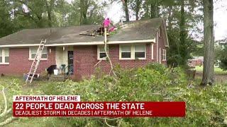 SC death toll from Helene rises to 22, hundreds of thousands still without power