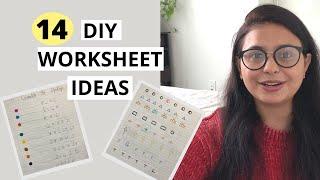 14 DIY WORKSHEETS IDEAS for 3 and 4 Year Old  // Gautam Pragya Homeschooling