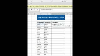 Combine multiple columns in excel into one column | Concatenate text | how to merge two columns.