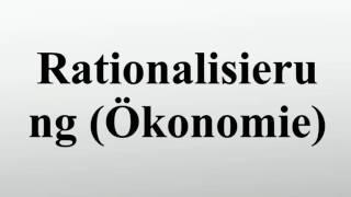 Rationalisierung (Ökonomie)