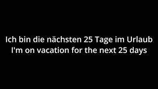 Urlaub/Vacation