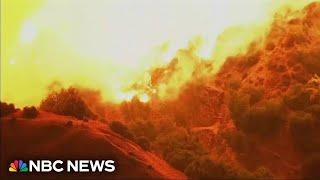 New wildfire burns in Hollywood Hills near Runyon Canyon