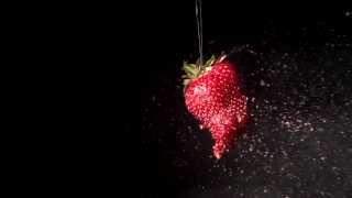 Strawberry Shot with Air Gun Filmed on Phantom at 5000fps