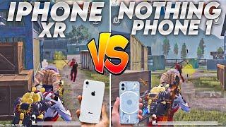 NOTHING PHONE 1 VS IPHONE XR BGMI/PUBG TEST 2022| NOTHING PHONE 1 BGMI TEST | IPHONE XR BGMI TEST