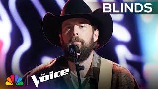 Father of Four Jake Tankersley's Zach Bryan Cover Gets a Four-Chair Turn | The Voice Blind Auditions