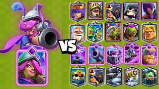 NEW EVOLVED MUSKETEER vs ALL CARDS | CLASH ROYALE