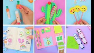 DIY SCHOOL SUPPLIES TO MAKE AT HOME - Cute Stationery Ideas - Pencil Case, Folder Organizer & more!