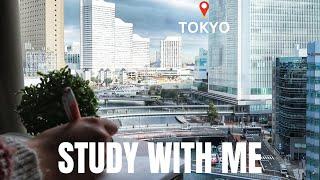 1-HOUR Tokyo Study with me / LO-FI / no breaks / Early Morning City View / Japan / 一緒に勉強しよう