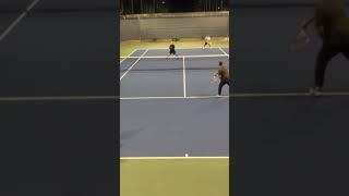 Close Call On A Head Shot! #tennis #shorts #doubles