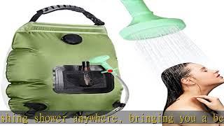 Unniweei Solar Portable Shower Bag, 5 Gal/20L Solar Heating Camping Shower Bag with Removable Hose&