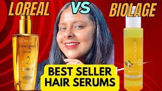 BestSellers Hair Serum Comparison- Loreal Vs Biolage hair serum